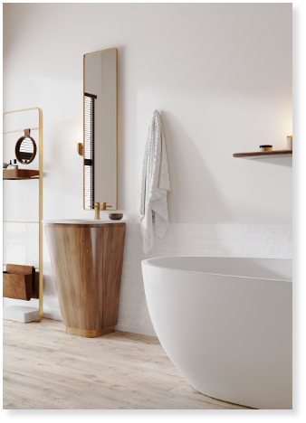 luxury modern home bathroom interior with light wa       utc